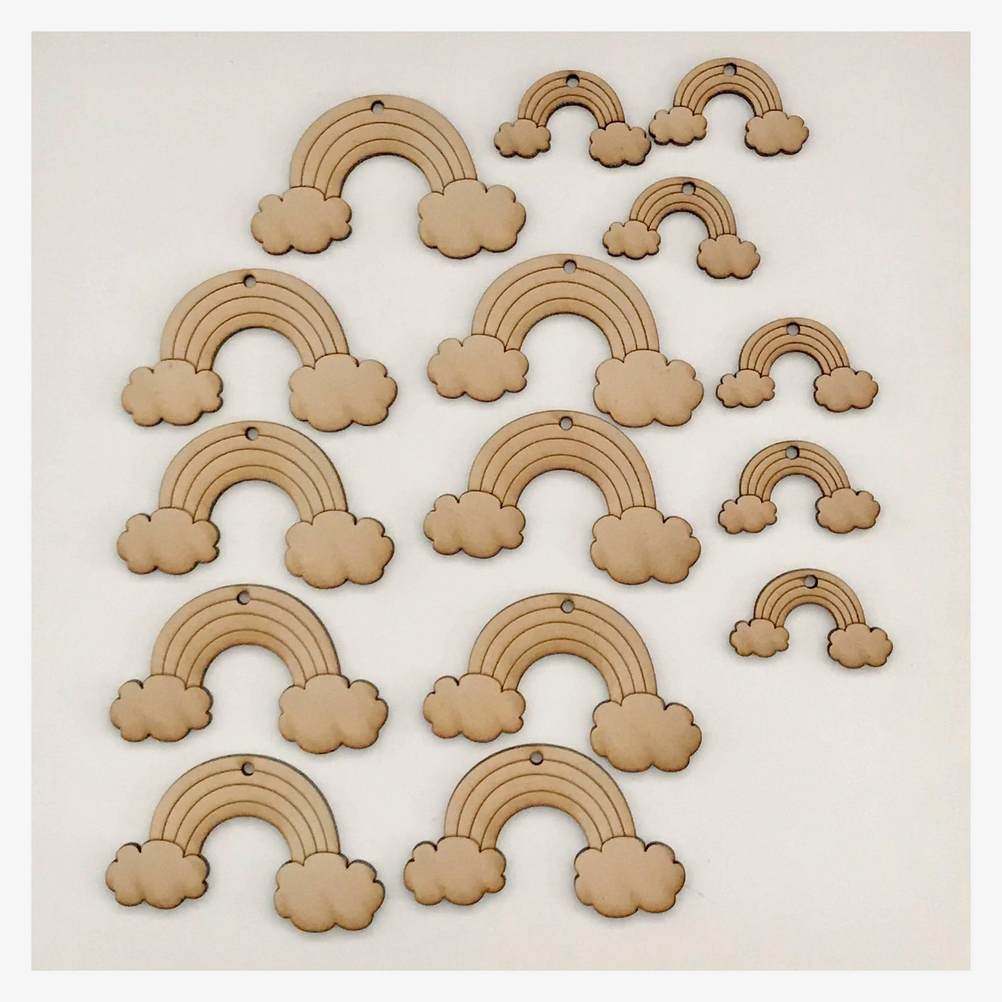 Rainbow Rain Rainbows Mobile DIY Raw Wooden MDF DIY Craft - The Renmy Store Homewares & Gifts