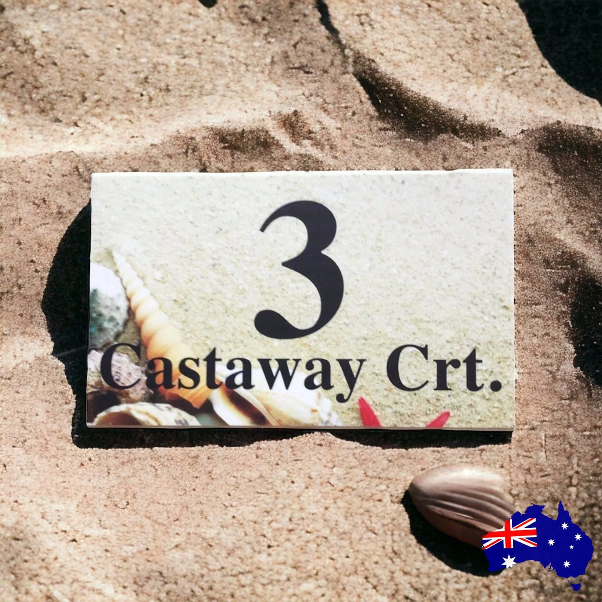 Personalised Street House Number Address Beach Custom Sign - The Renmy Store Homewares & Gifts