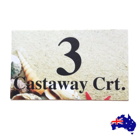 Personalised Street House Number Address Beach Custom Sign - The Renmy Store Homewares & Gifts