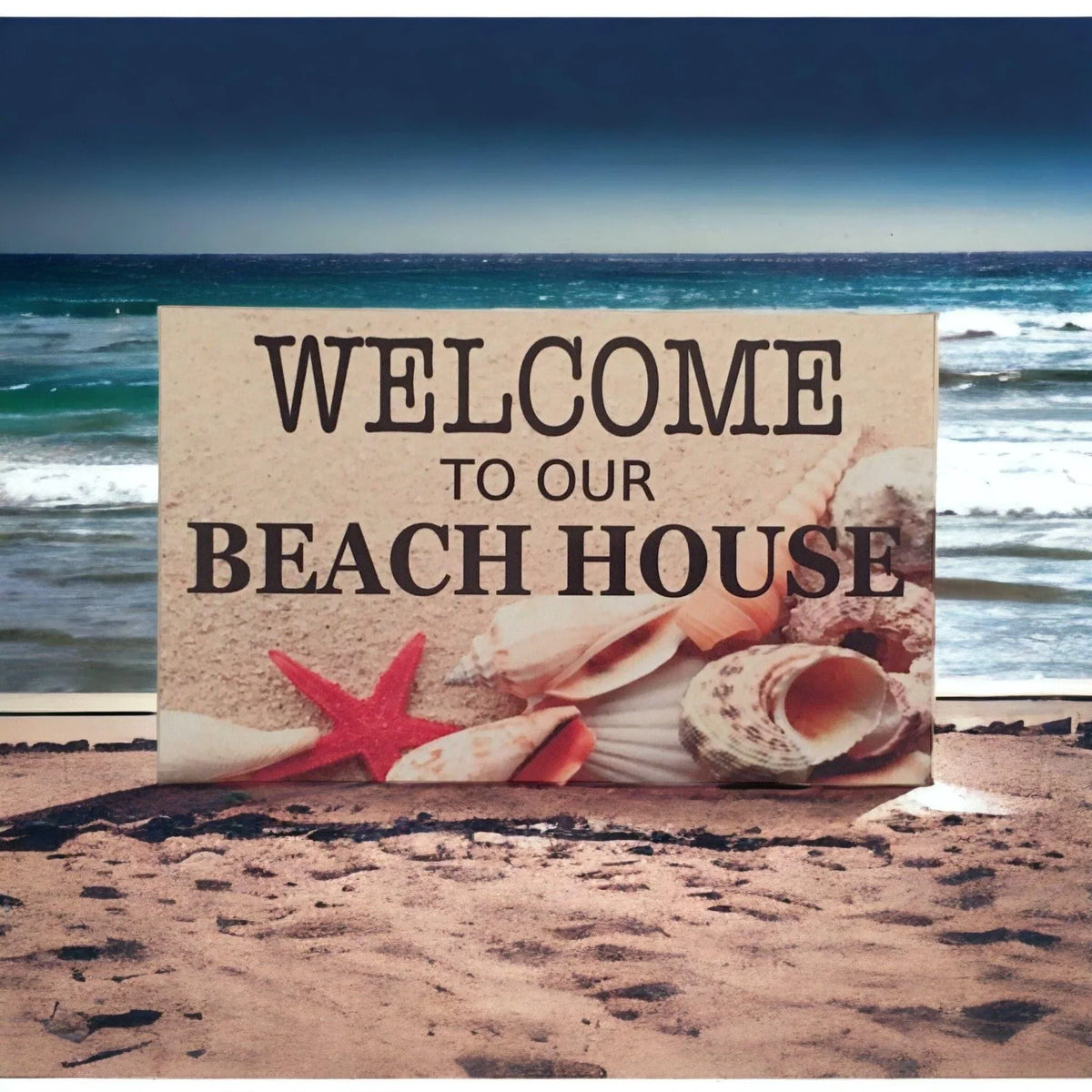 Welcome To Our Beach House Sign - The Renmy Store Homewares & Gifts