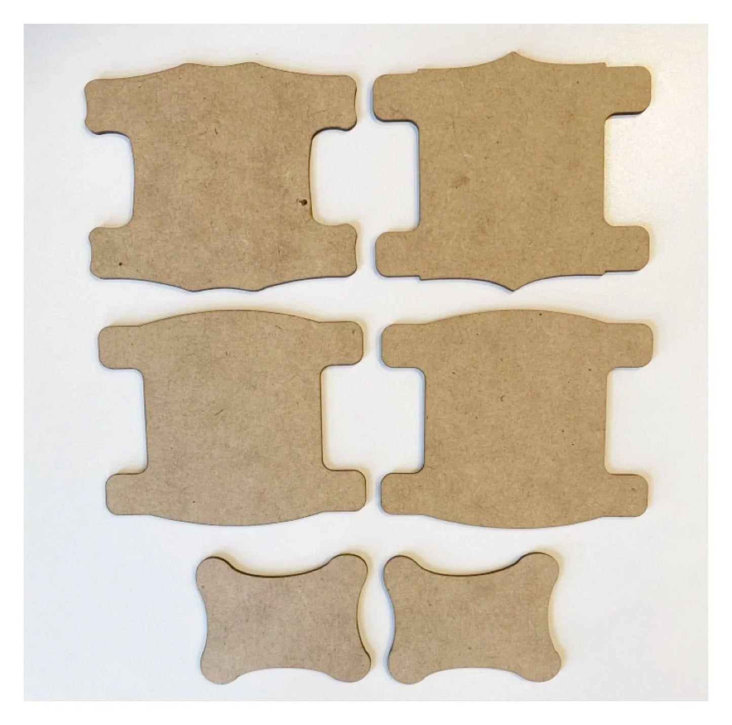 Ribbon Storage Spool Card Raw MDF Wooden DIY Craft - The Renmy Store Homewares & Gifts