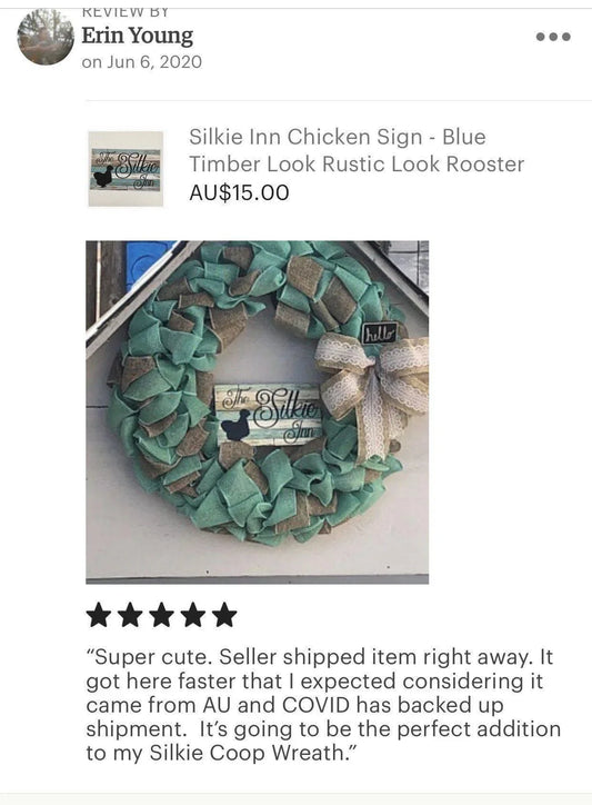 The Silkie Inn Blue Sign - The Renmy Store Homewares & Gifts