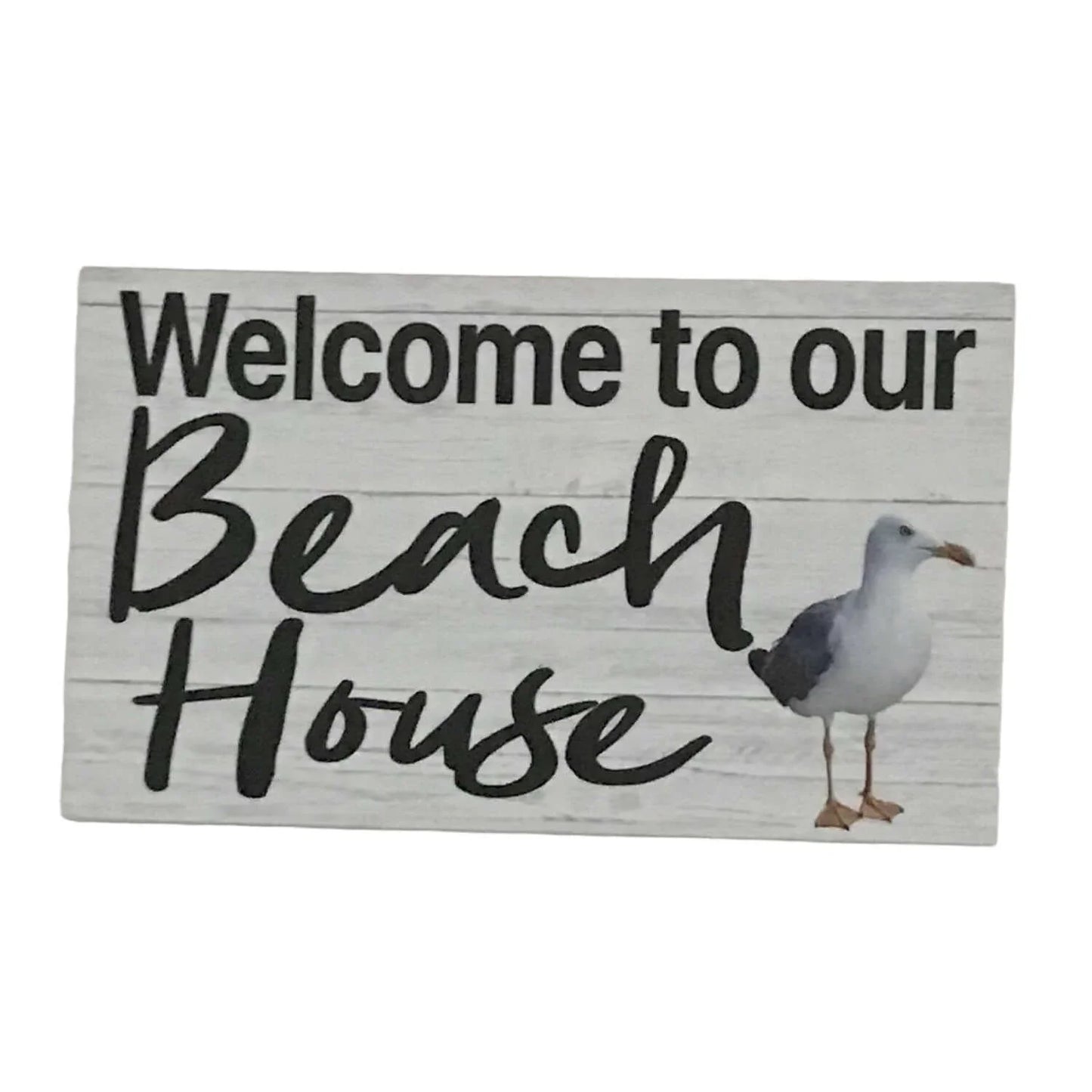 Welcome Beach House Seagull Sign - The Renmy Store Homewares & Gifts
