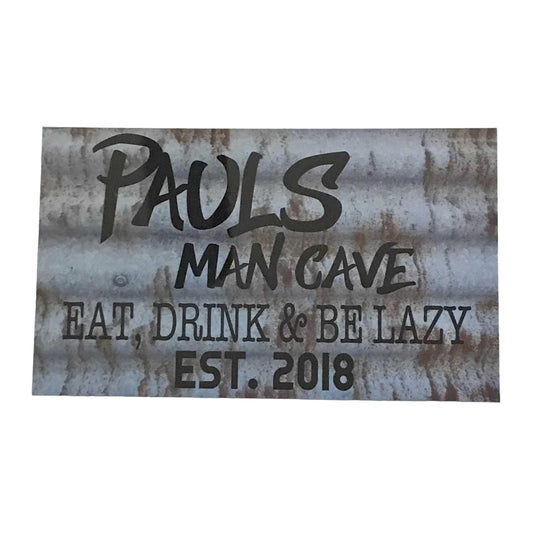 Man Cave Rules Custom Name Shed Garage Sign - The Renmy Store Homewares & Gifts