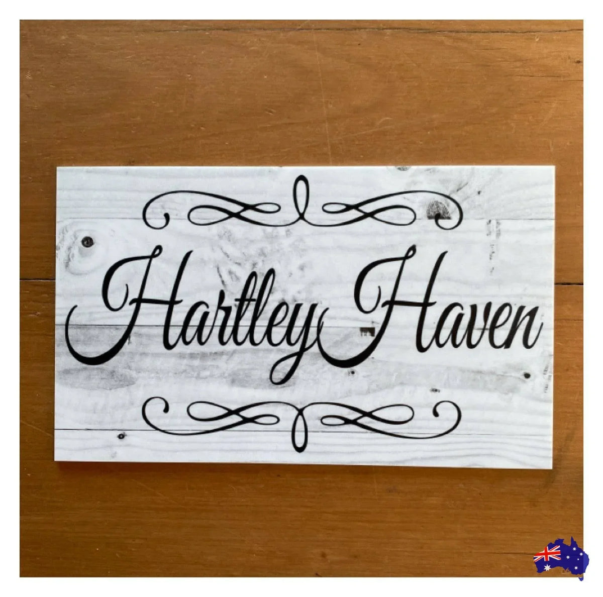 Custom Personalised Haven Cottage Home Rustic Scrolls Sign - The Renmy Store Homewares & Gifts