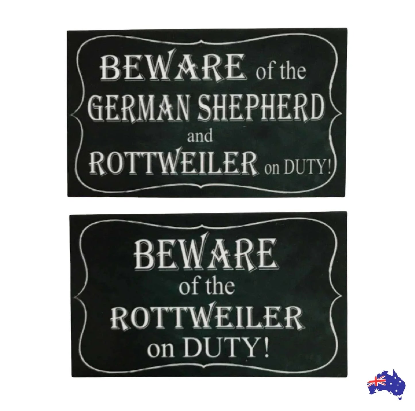 Beware Dog On Duty Personalised Custom Sign - The Renmy Store Homewares & Gifts