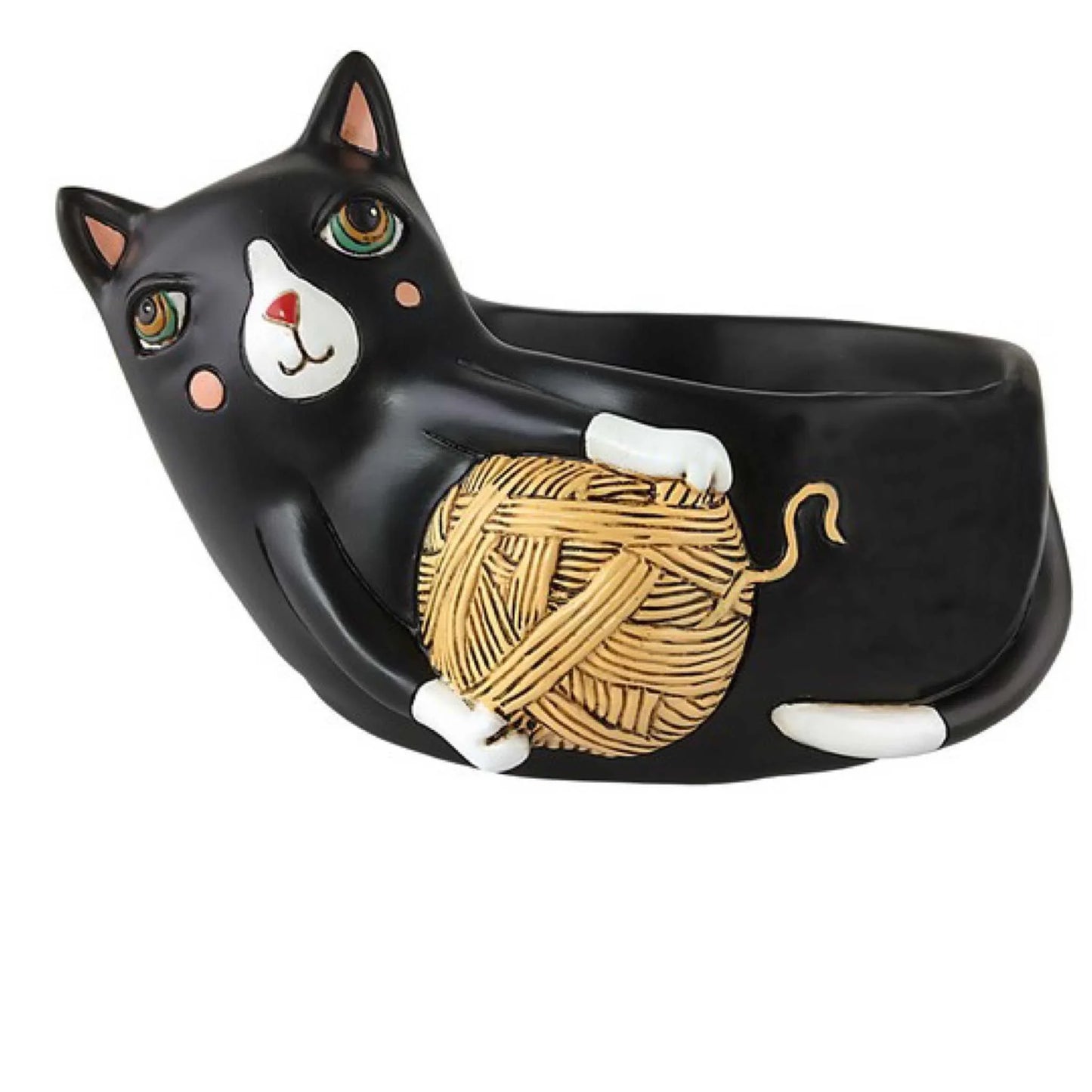 Cat Funky Yarn Black Plant Pot - The Renmy Store Homewares & Gifts