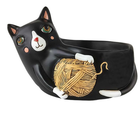 Cat Funky Yarn Black Plant Pot - The Renmy Store Homewares & Gifts