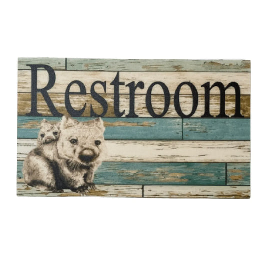 Restroom Toilet Wombat Sign - The Renmy Store Homewares & Gifts