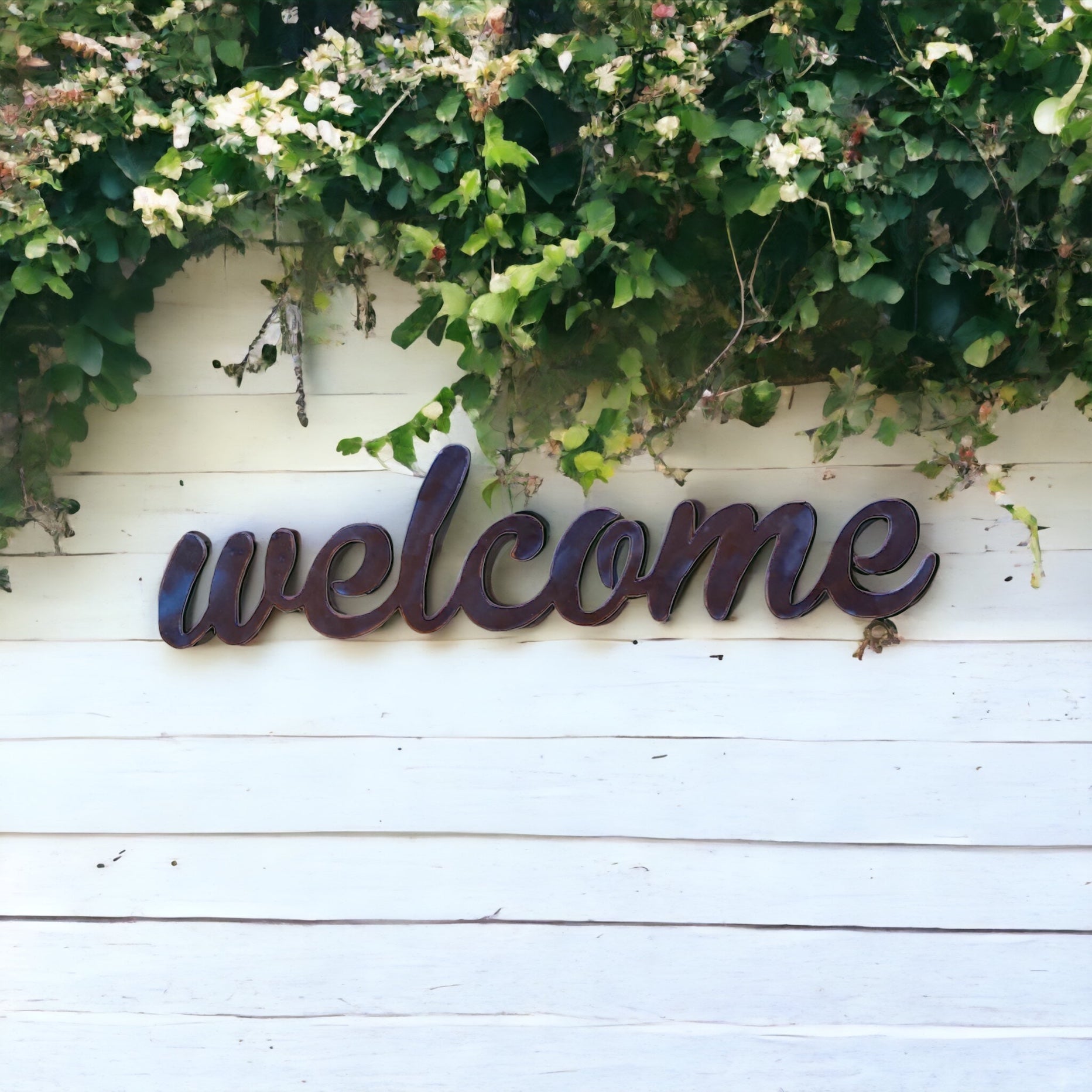 Welcome Steel Metal Sign - The Renmy Store Homewares & Gifts 
