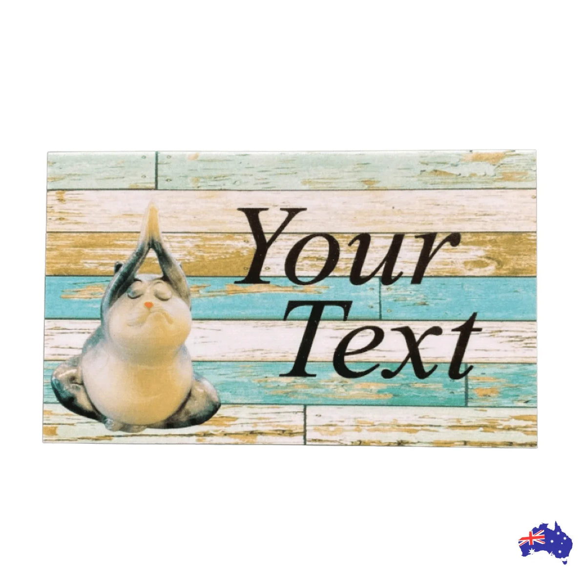 Cat Yoga Meditate Zen Custom Persoanlised Sign - The Renmy Store Homewares & Gifts
