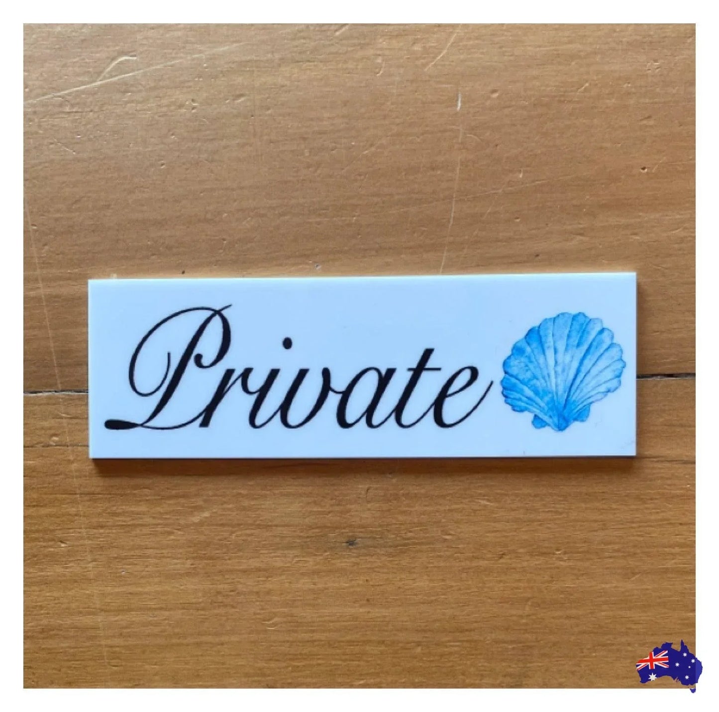 Custom Personalised Beach Shack Blue Shell Sign - The Renmy Store Homewares & Gifts