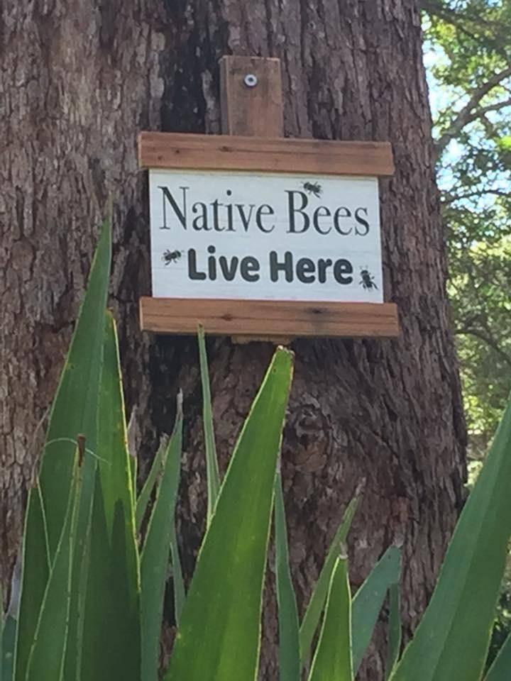 Native Bees Live Here Sign - The Renmy Store Homewares & Gifts