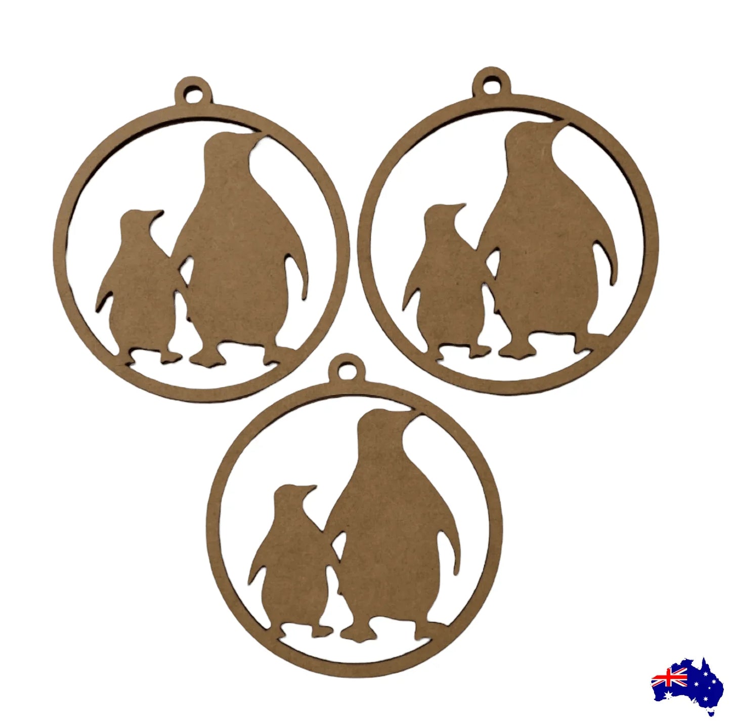 Penguin Baby Hanging Decoration x 3 DIY MDF Timber Art - The Renmy Store Homewares & Gifts