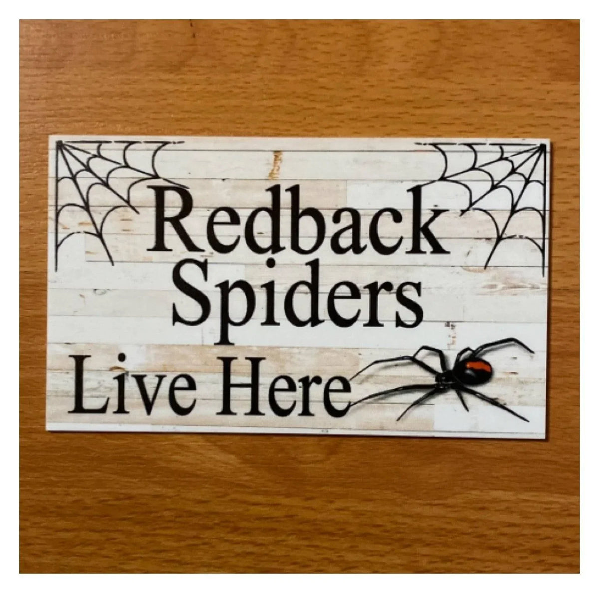 Redback Spider Custom Personalised Sign - The Renmy Store Homewares & Gifts