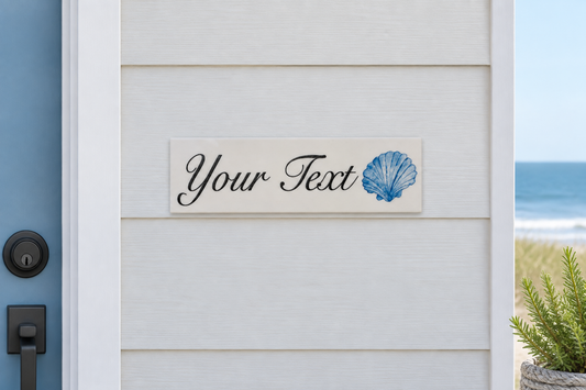 Mounted flat beside front door