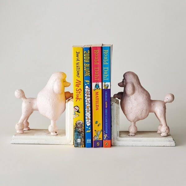 Bookends Book End Poodle Dog Pink - The Renmy Store Homewares & Gifts
