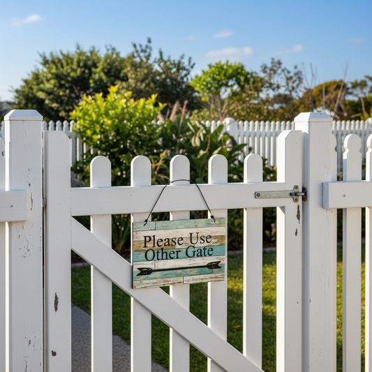 Please Use Other Gate sign