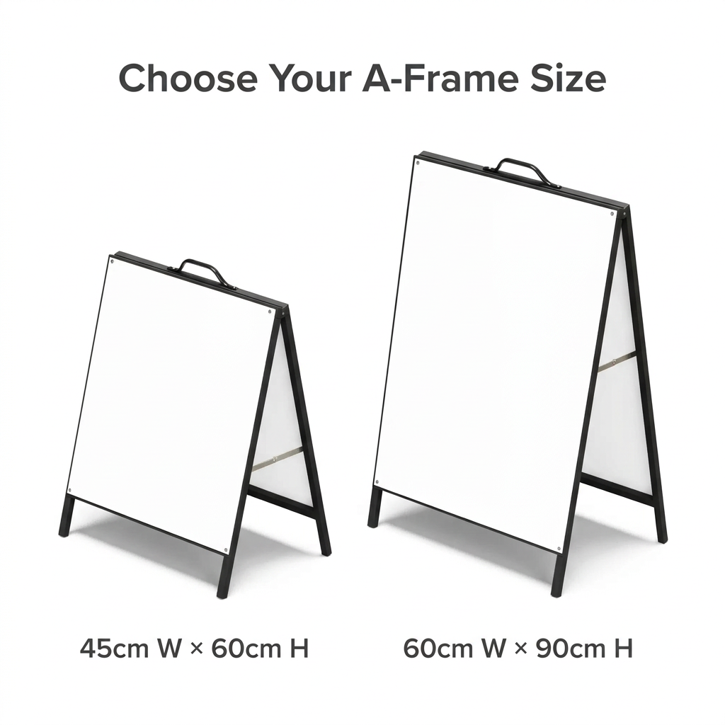 Portrait A-frame size comparison