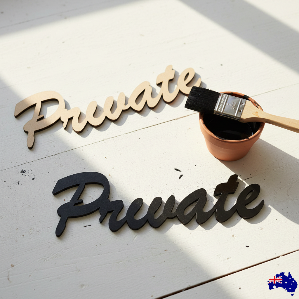 Private MDF sign craft lifestyle