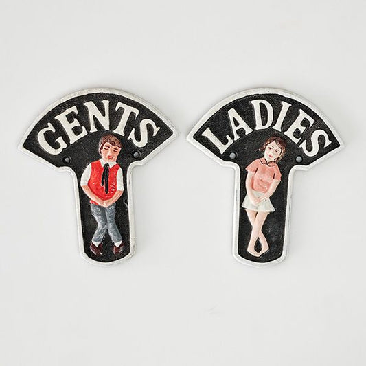 Toilet Ladies Gents Vintage Cast Iron Sign - The Renmy Store Homewares & Gifts 