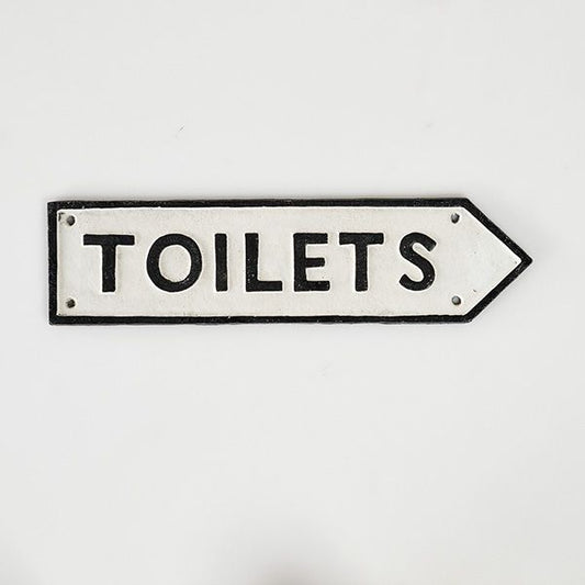 Toilets Toilet Cast Iron Right Arrow Sign - The Renmy Store Homewares & Gifts 