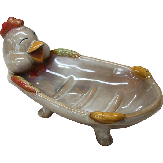 Chicken Hen Soap Dish Ceramic Country - The Renmy Store Homewares & Gifts 