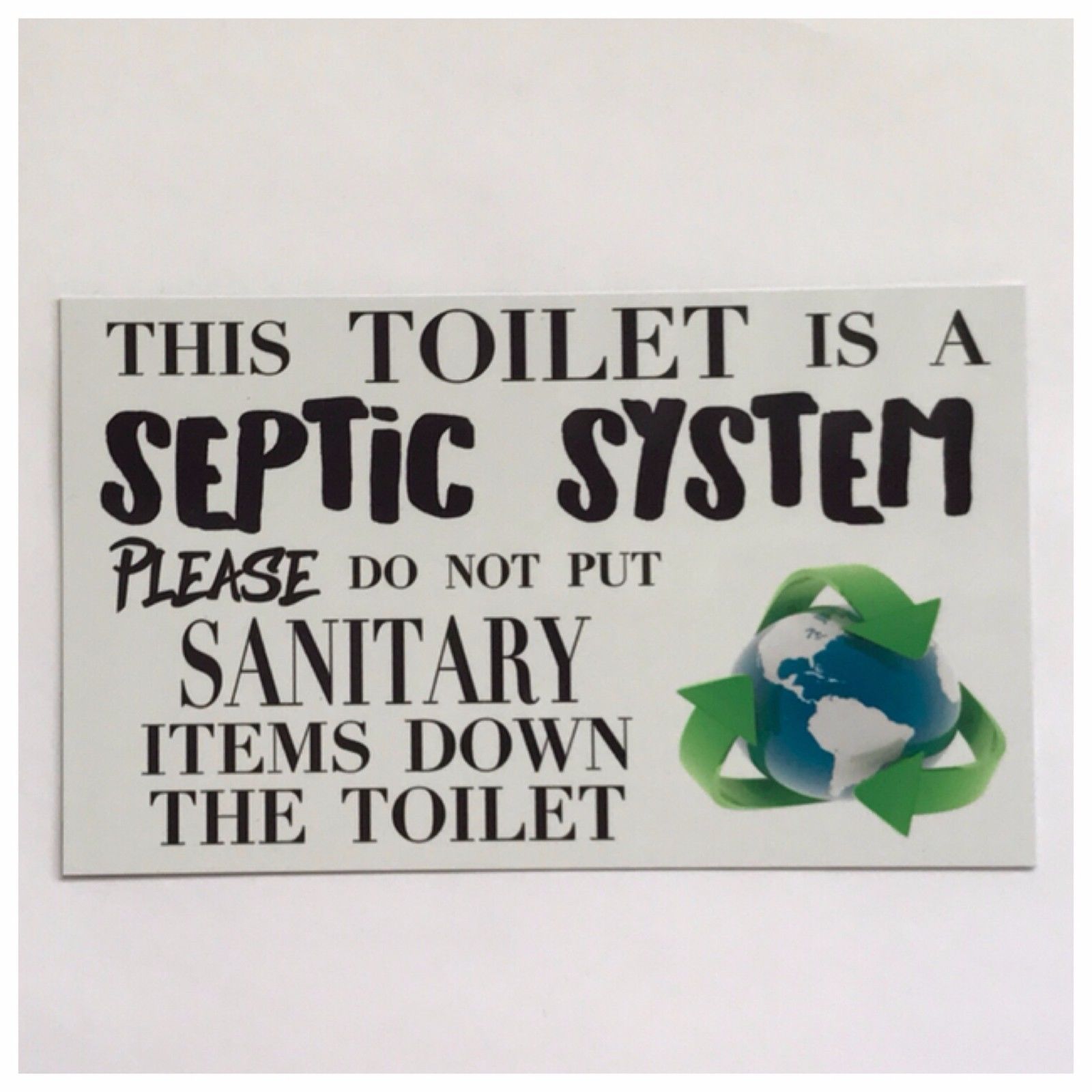 Toilet Septic System Bathroom Sign - The Renmy Store Homewares & Gifts 