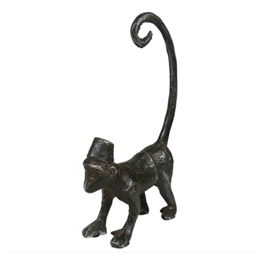 Monkey Tall Tail Antique Gold Ornament - The Renmy Store Homewares & Gifts