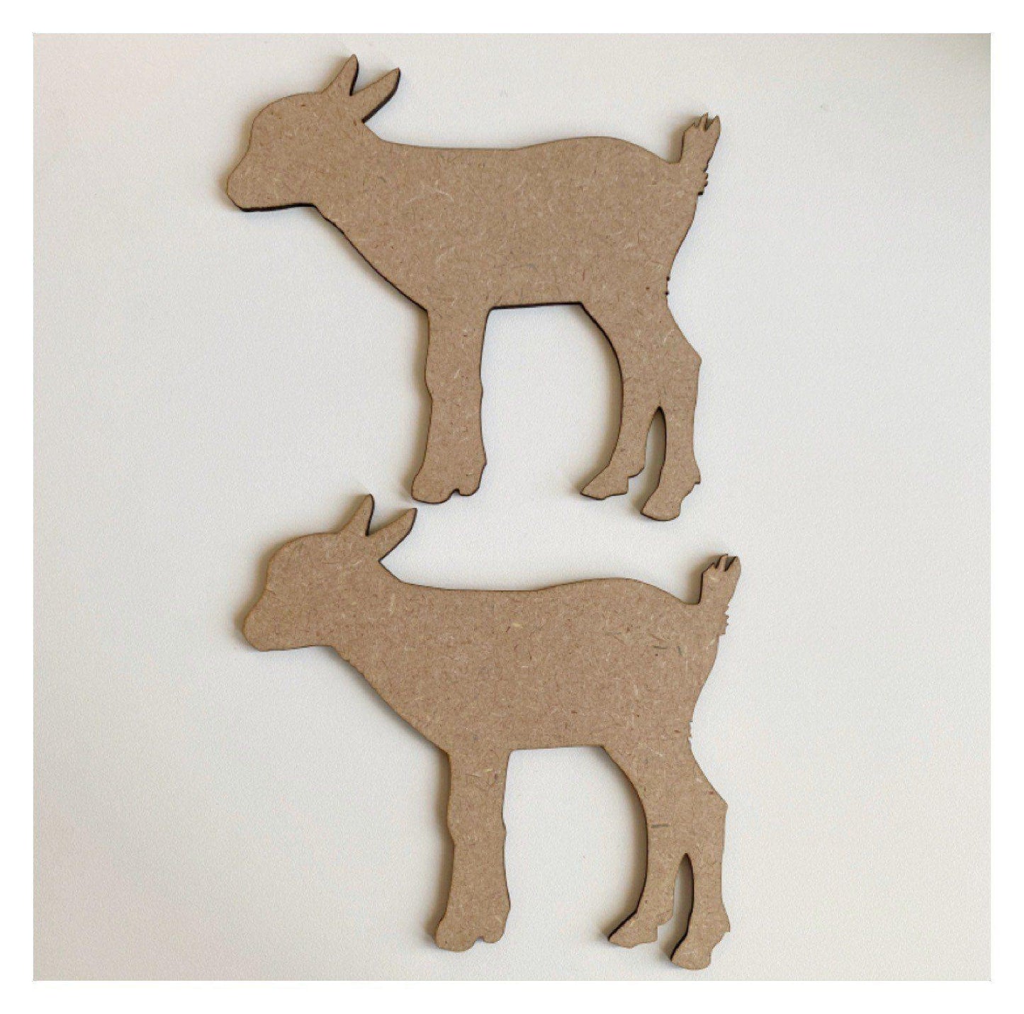 Lamb x2 MDF Wooden Shape Farm DIY Cut Out Art Craft Decor - The Renmy Store Homewares & Gifts