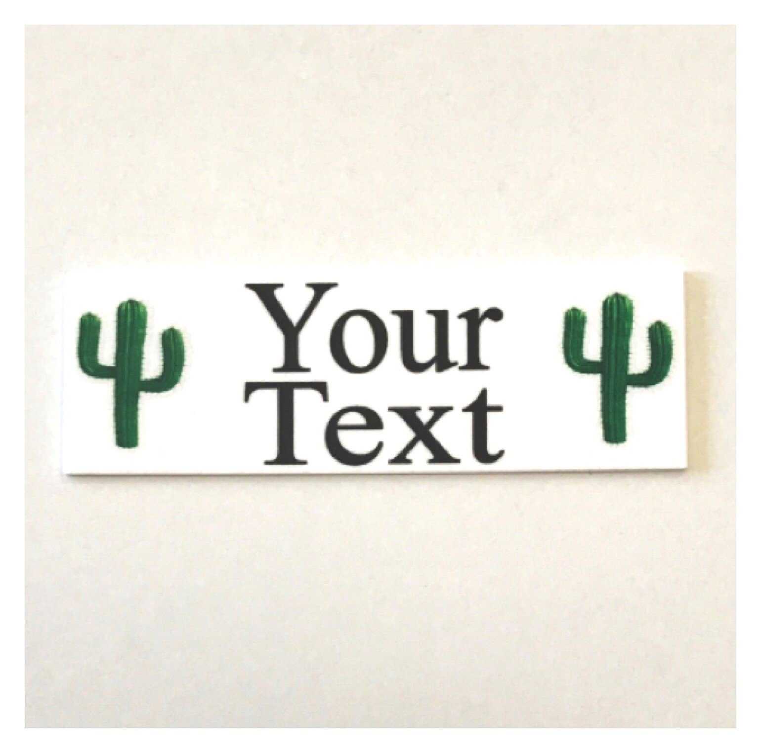 Custom Personalised Your Text Cactus Mexican Sign