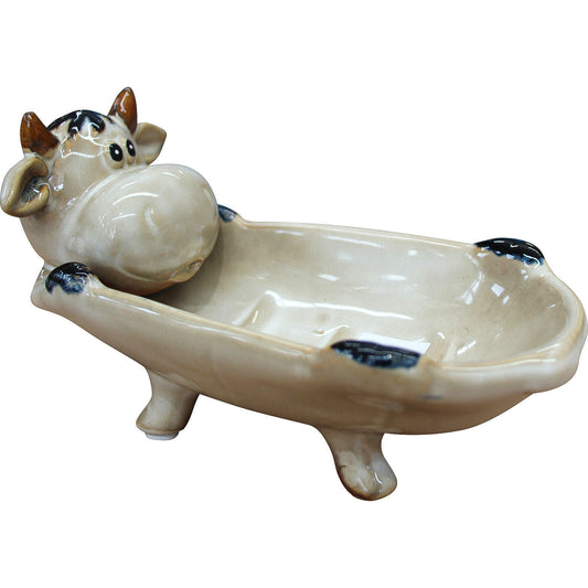 Cow Soap Dish Ceramic Country - The Renmy Store Homewares & Gifts 
