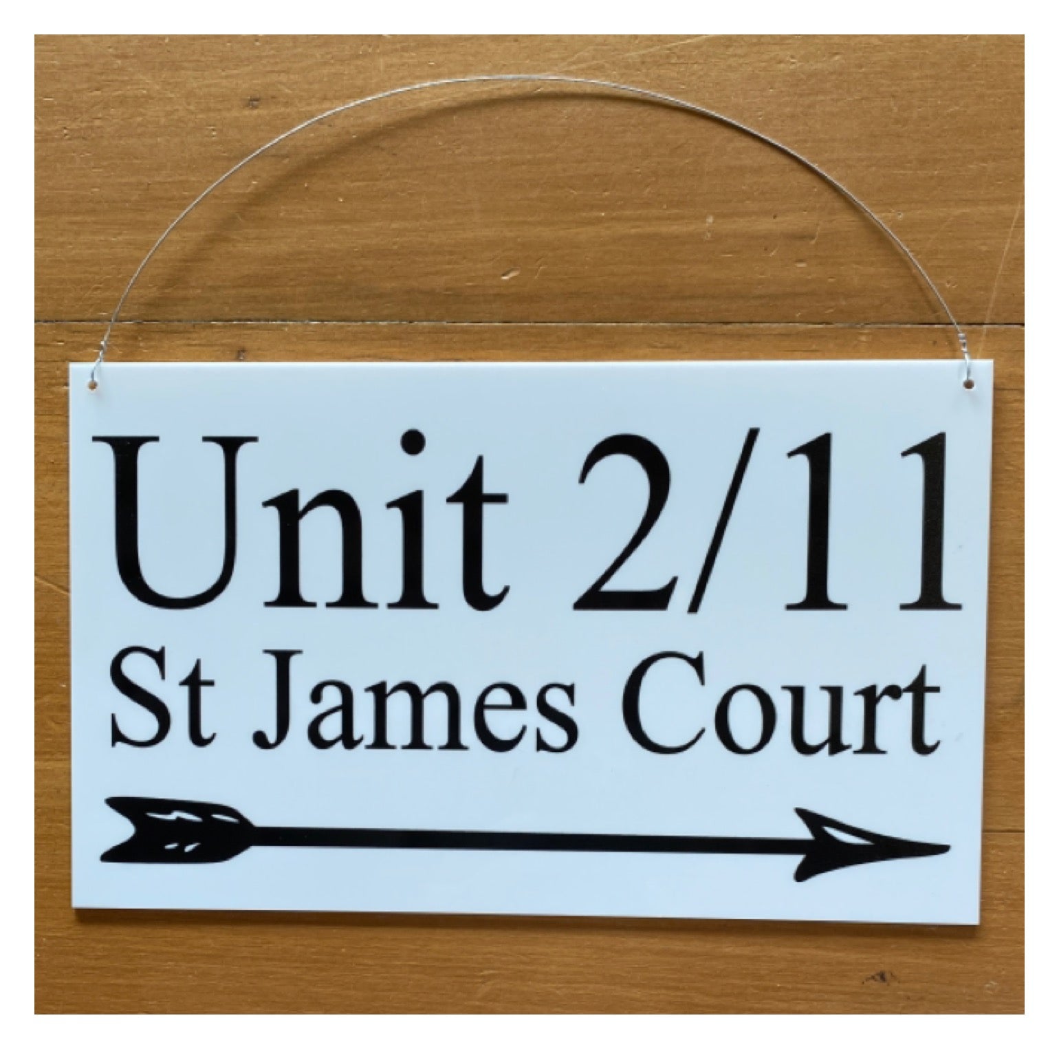 Custom Personalised Arrow White Sign - The Renmy Store Homewares & Gifts 