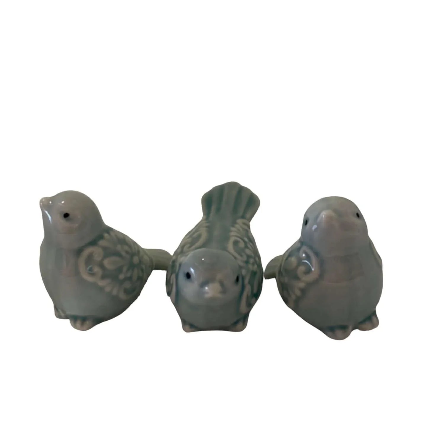 Bird Birds Light Blue Fancy Décor Set Of 3 - The Renmy Store Homewares & Gifts