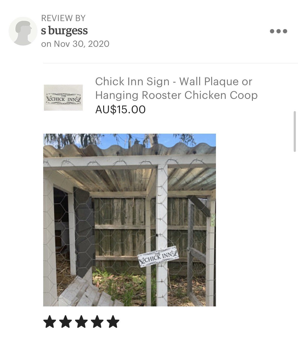 Chick Inn Chicken Sign