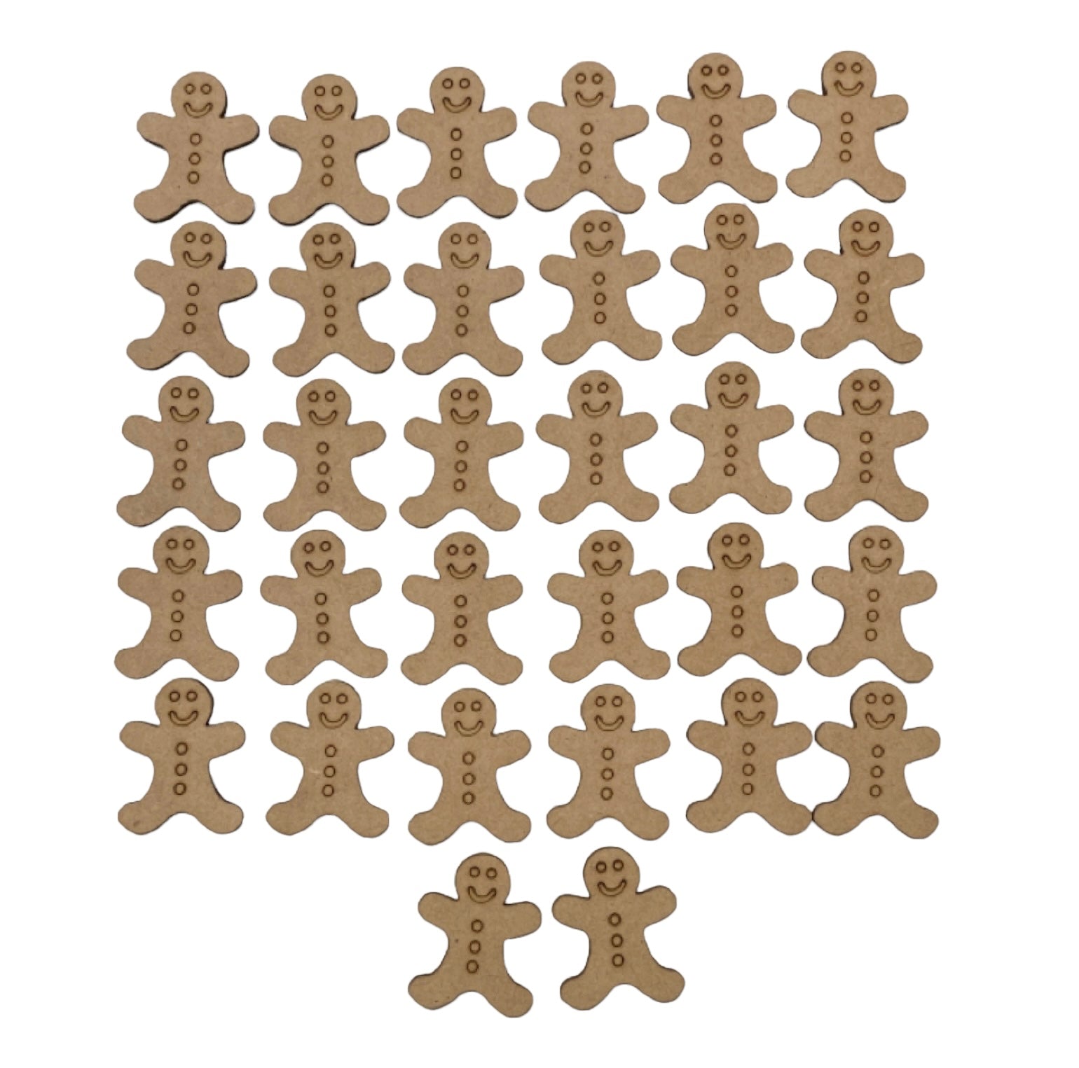 Gingerbread Man x 32 MDF Wooden DIY Craft - The Renmy Store Homewares & Gifts 