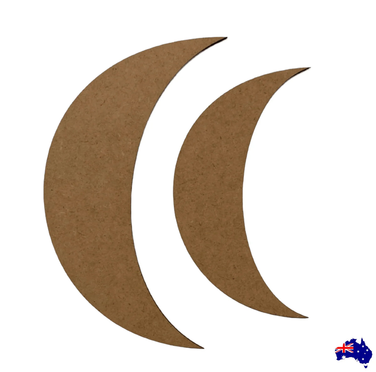 Moon Crescent Set 2 MDF Shape DIY Raw Cut Out Art Craft Décor - The Renmy Store Homewares & Gifts