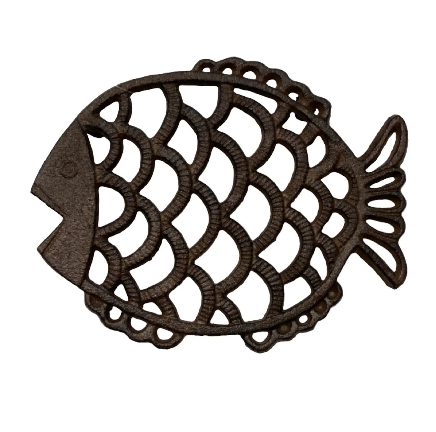 Trivet Fish Rustic Cast Iron Coastal Beach - The Renmy Store Homewares & Gifts