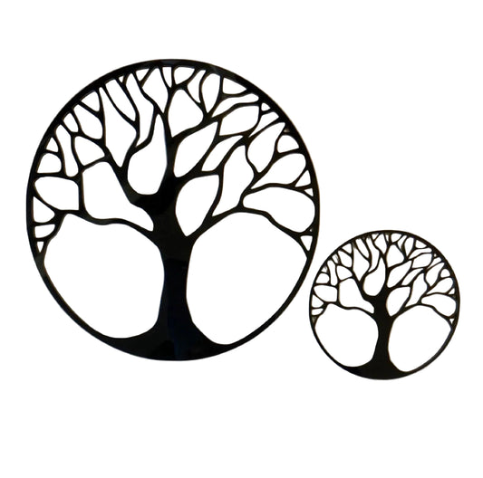 Tree of Life Set of 2 Black or White Acrylic Decor - The Renmy Store Homewares & Gifts