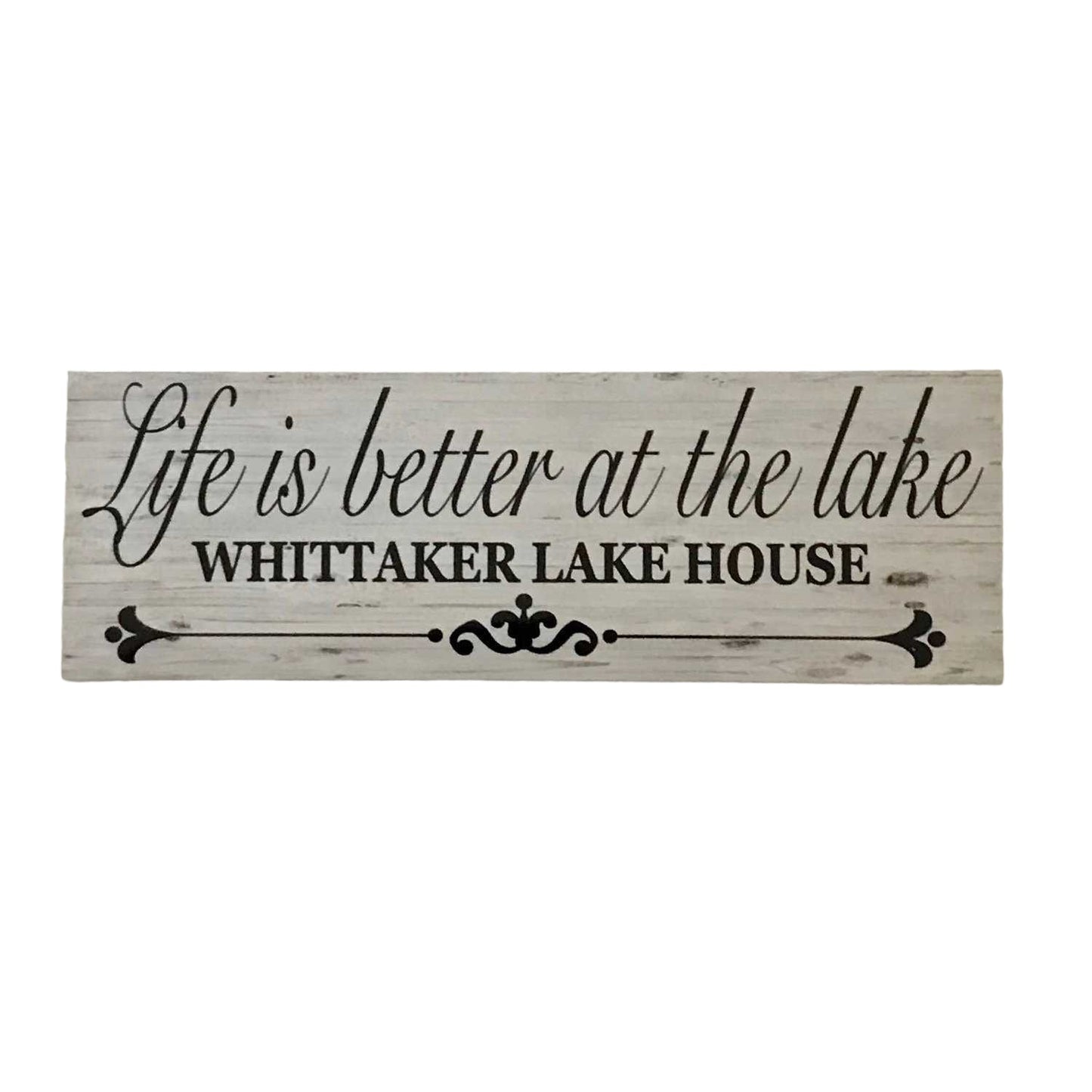 Life Is Better At The Lake House Custom Personalised Sign - The Renmy Store Homewares & Gifts 