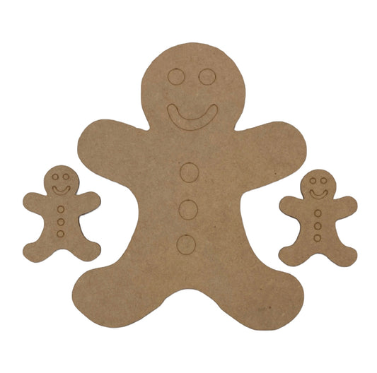 Gingerbread Man MDF DIY Raw Cut Out Art Craft Décor - The Renmy Store Homewares & Gifts 
