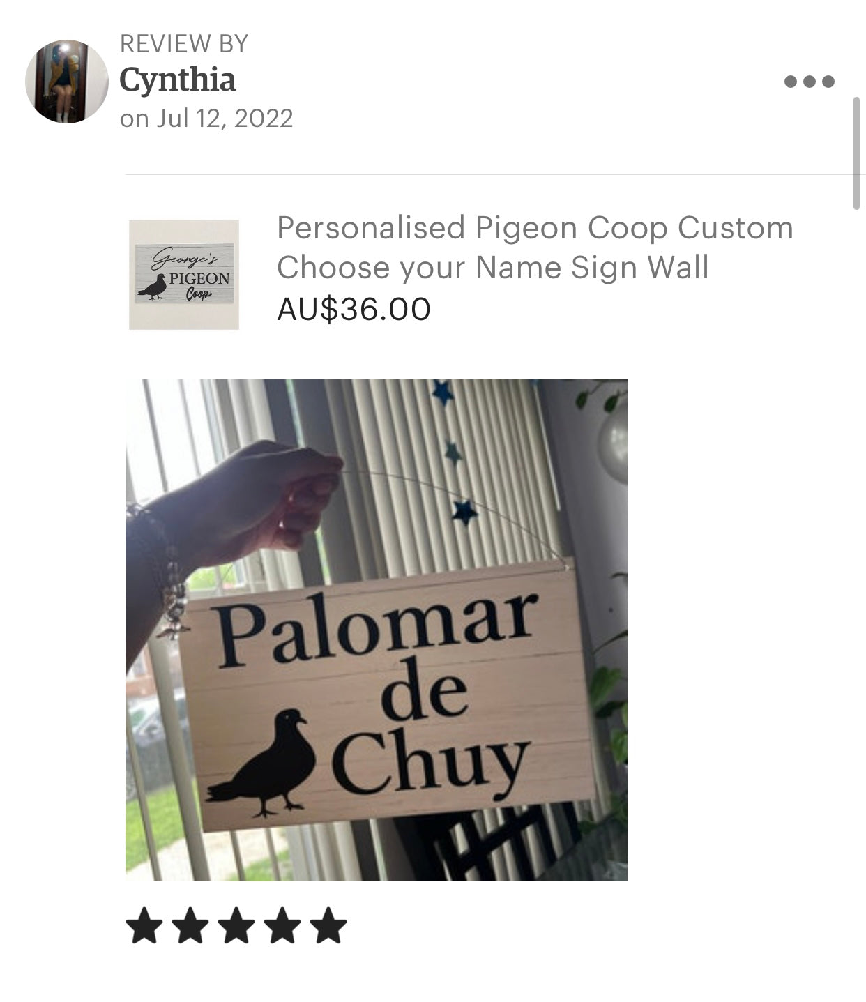 Pigeon Coop Personalised Custom Sign - The Renmy Store Homewares & Gifts 