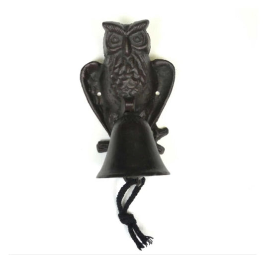 Door Bell Owl Bird Rustic Cast Iron - The Renmy Store Homewares & Gifts
