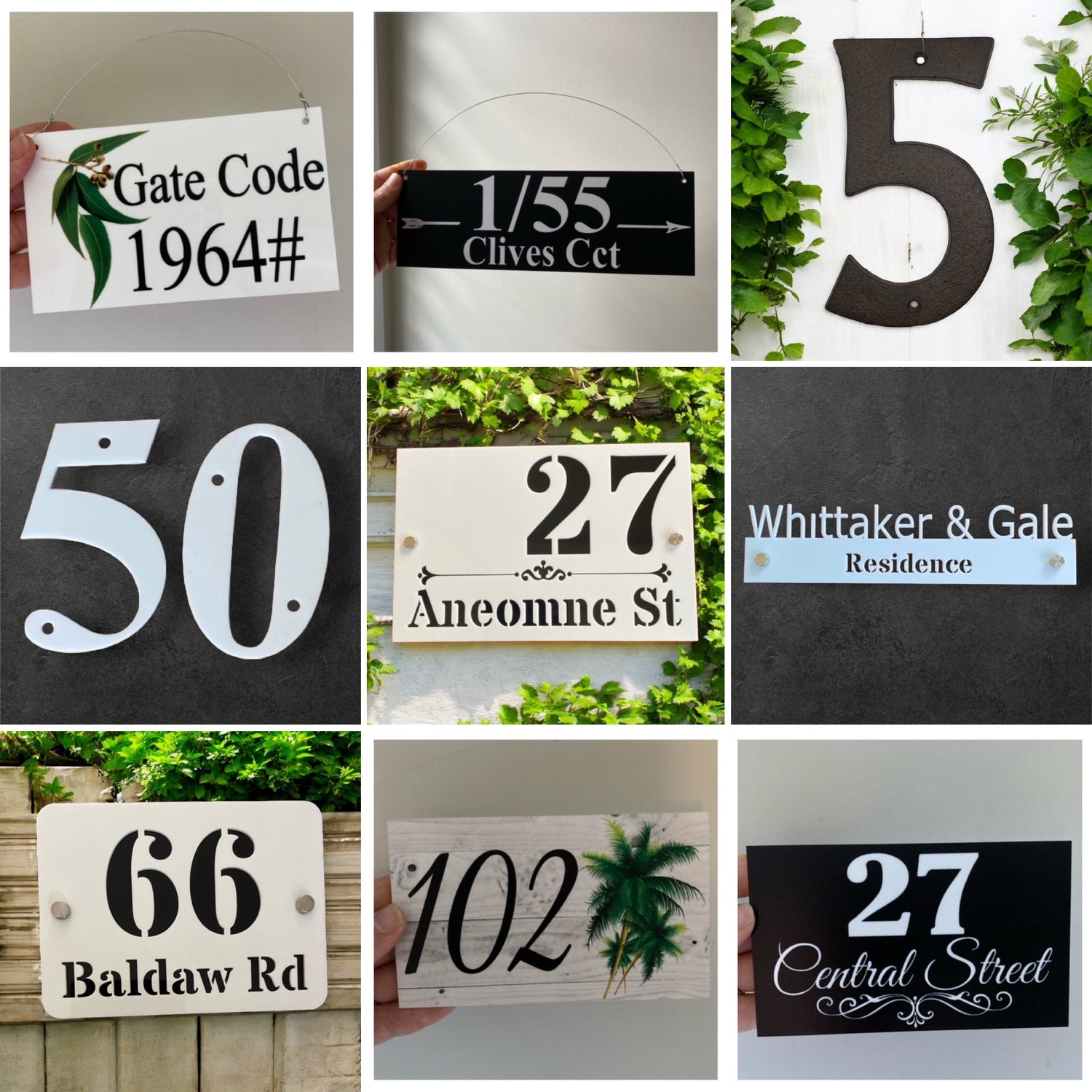 House Property Number Residence Signage