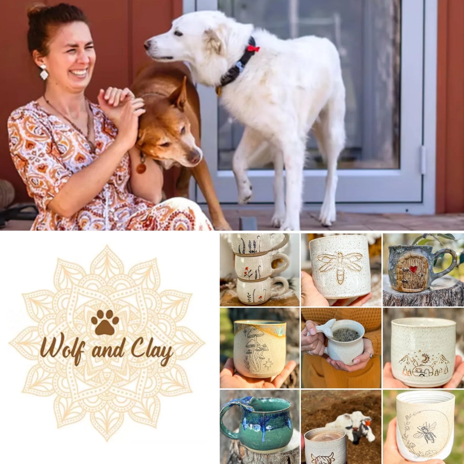 Unique Ceramic Mugs from Wolf and Clay - The Renmy Store Homewares & Gifts 
