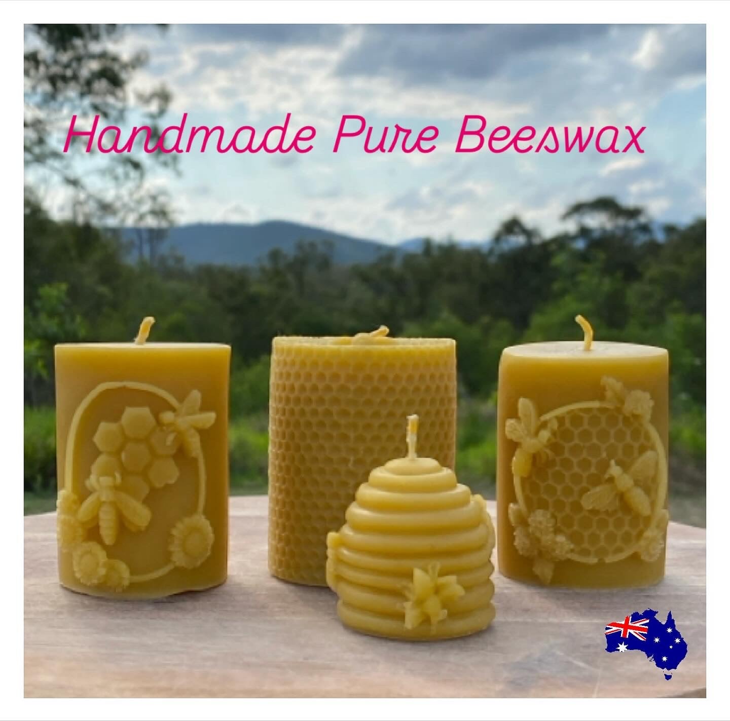 Pure 100% Beeswax Candles Aussie Made