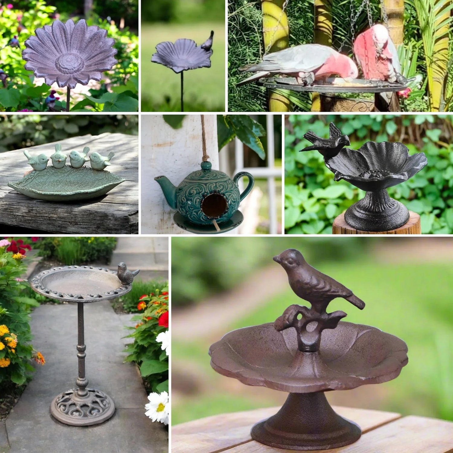 Bird House Bath and Feeder Home Garden - The Renmy Store Homewares & Gifts 