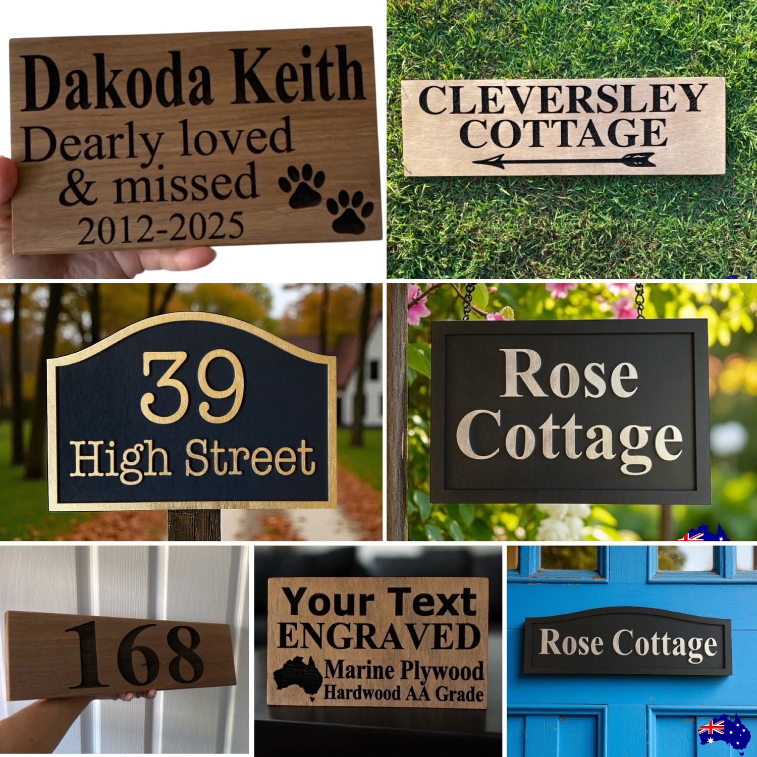 Hardwood Wooden Timber Custom Personalised Sign