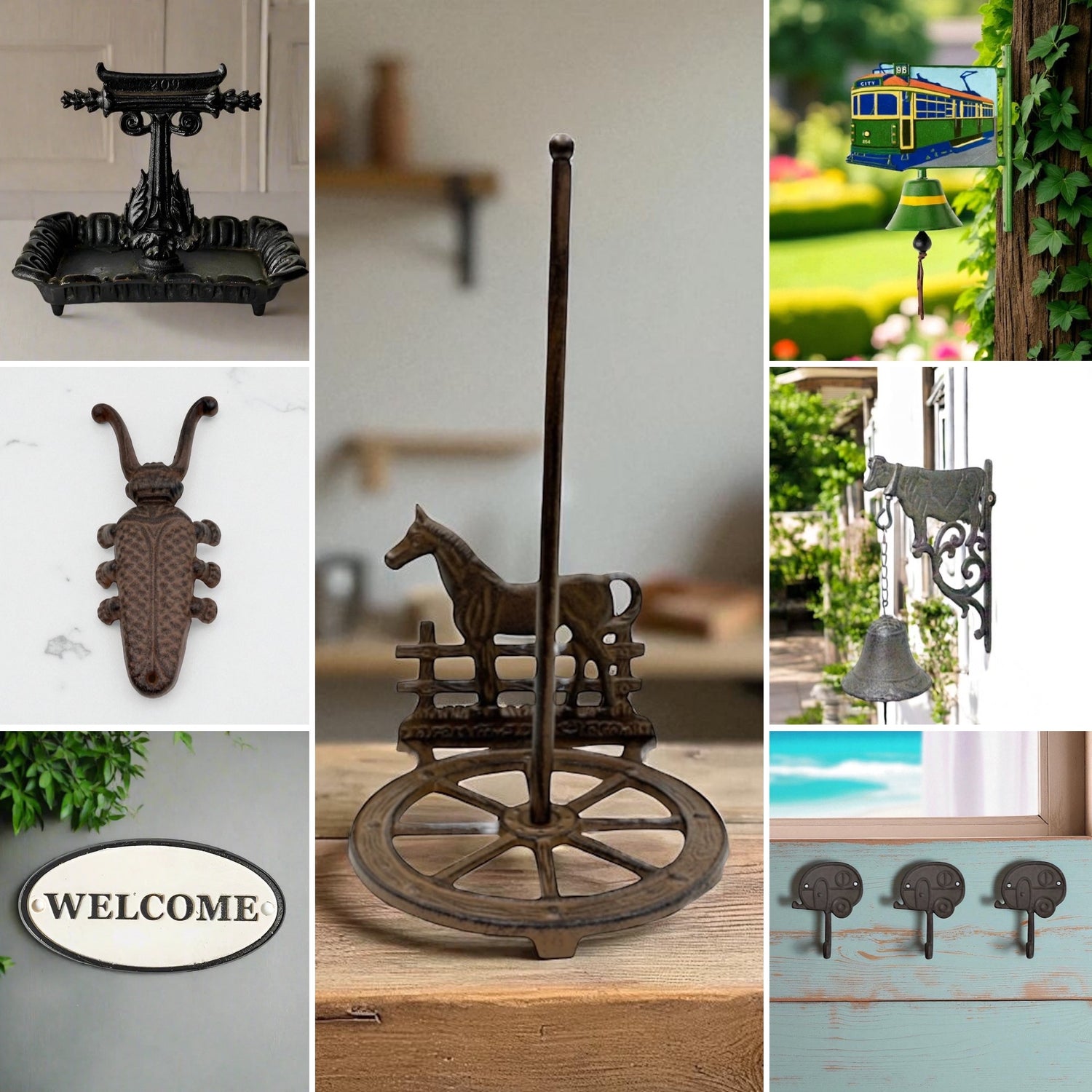 Shop Cast Iron Metal Home and Garden - The Renmy Store Homewares & Gifts 