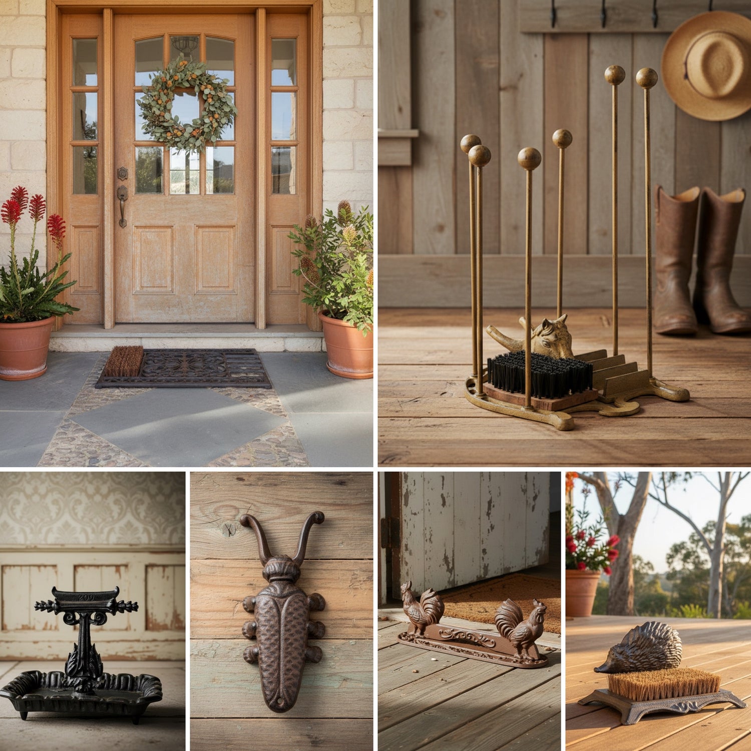 Boot Scrapers & Boot Jacks - Cast Iron Entryway Accessories